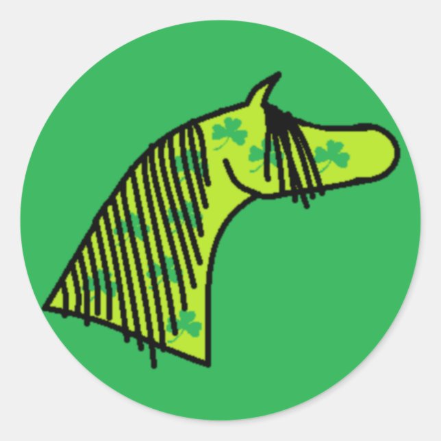 Adesivo Redondo Árabe Shamrock (Frente)