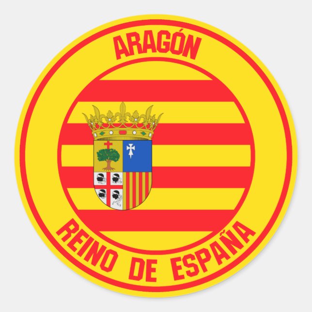 Adesivo Redondo Aragón Round Emblem (Frente)