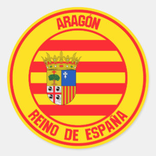 Adesivo Redondo Aragón Round Emblem