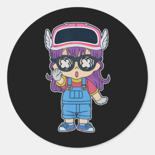 Adesivo Redondo Arale Norimaki Dr. Slump Manga Anime Lover