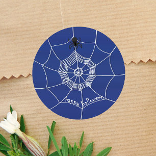 Adesivo Redondo Aranha Assustadora Feliz Dia das Bruxas