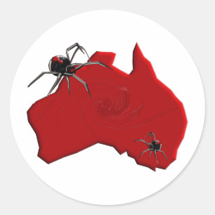 Adesivo Redondo Aranha Austrália do Redback