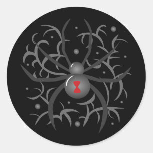 Adesivo Redondo Aranha da viúva negra