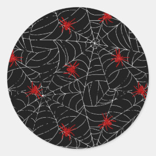 Adesivo Redondo Aranha do Halloween assustadora
