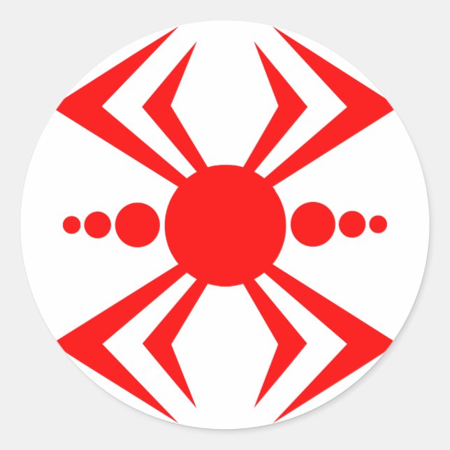 Adesivo Redondo Aranha Japonesa (Frente)