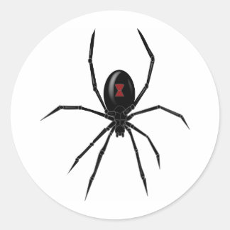 Adesivo Redondo Aranha Preta WIdow