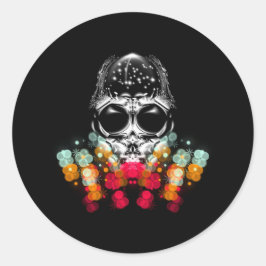 Adesivo Redondo Aranha-queda-branca com chapéu de Dewdrop