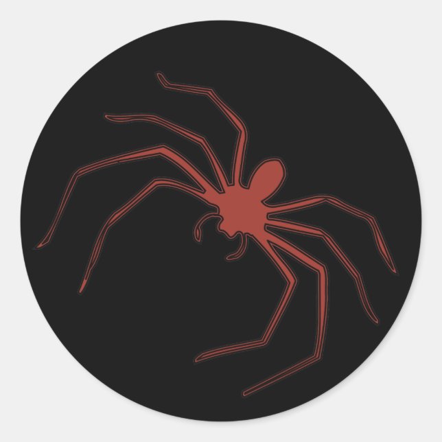 Adesivo Redondo Aranha Vermelha (Frente)