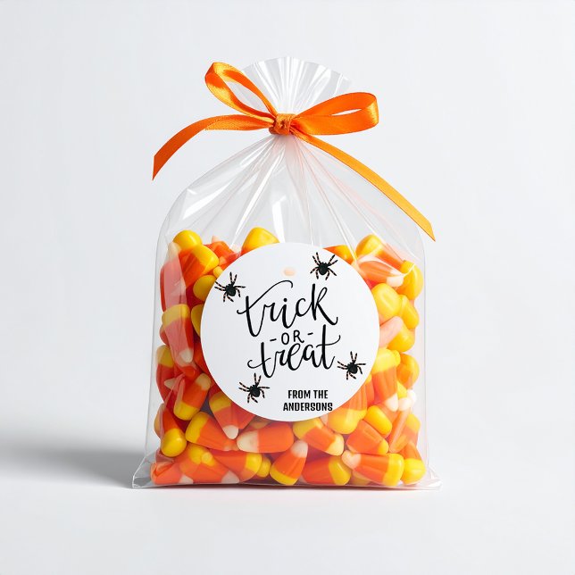 Adesivo Redondo Aranhas de Halloween Felizes, de 1,5 Polegadas, pe (Criador carregado)