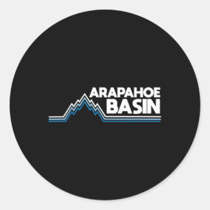 Adesivo Redondo Arapahoe Basin Snowboard Skiing Snowboarder