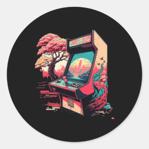 Adesivo Redondo Arcade de Jogo de Vídeo 1