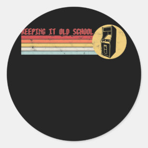 Adesivo Redondo Arcade Vintage Arcade 80s 90s 90s