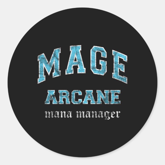 Adesivo Redondo Arcana Mage Gamer (Frente)