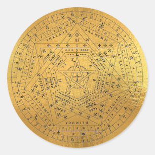 Adesivo Redondo Arcanels Seal, Deus Seal, Sigillum Dei Aemeth