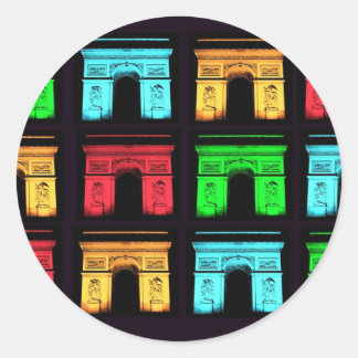 Adesivo Redondo Arch De Triumph Collage