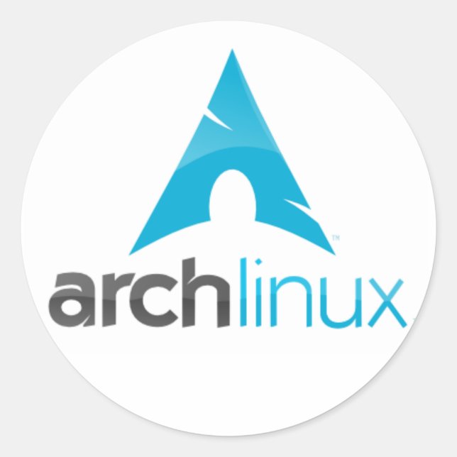Adesivo Redondo arch linux logo (Frente)