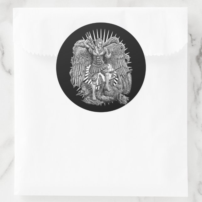 Adesivo Redondo Archangel Michael (Bolsa)