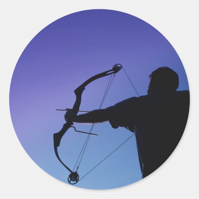 ADESIVO REDONDO ARCHER SILHOUETTE ARCO MAN (Frente)