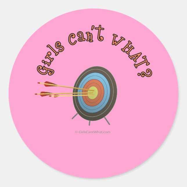 Adesivo Redondo Archery Target Bullseye (Frente)