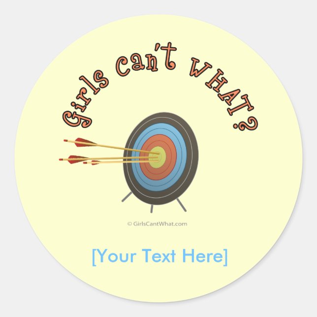 Adesivo Redondo Archery Target Bullseye (Frente)