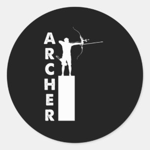 Adesivo Redondo Arco Archery Bowman Seta Alvo Atirando Gi