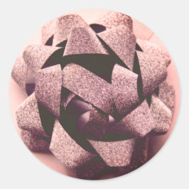 Adesivo Redondo arco arco rosa dourado da parte presente