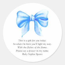 Adesivo Redondo Arco azul-aquarela - Rótulo da Vela do Orador