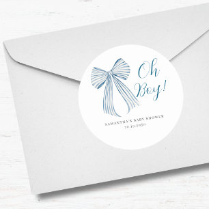 Adesivo Redondo Arco Azul, Chá de fraldas