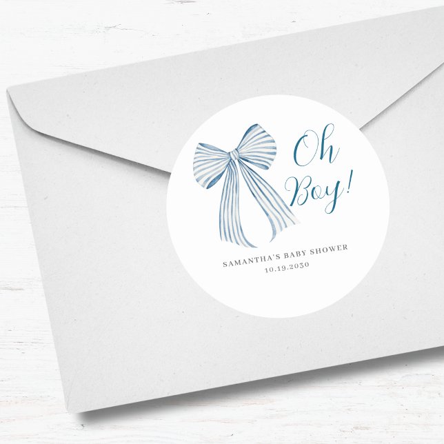 Adesivo Redondo Arco Azul, Chá de fraldas (Criador carregado)