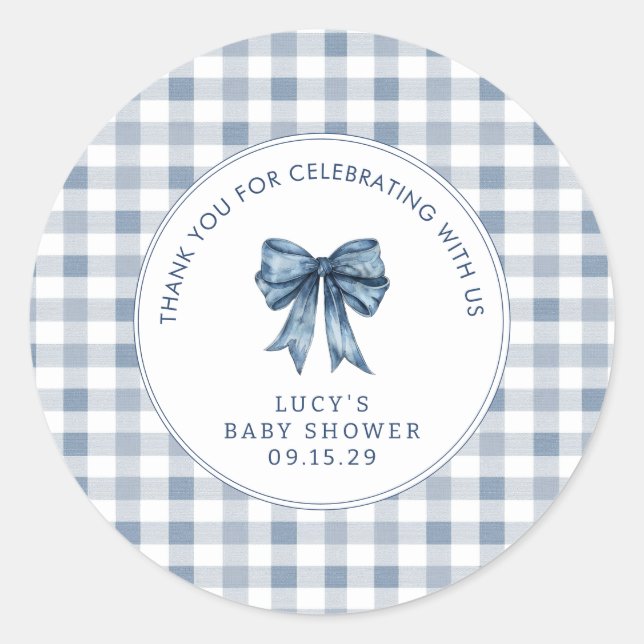 Adesivo Redondo Arco Berry Sweet Blueberry Chá de fraldas Obrigado (Frente)