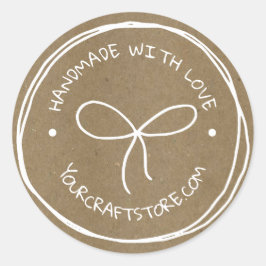 Adesivo Redondo Arco branco de Artesanatos feitos à mão