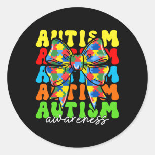 Adesivo Redondo Arco Coquete Conscientização do Autismo Homens Mul