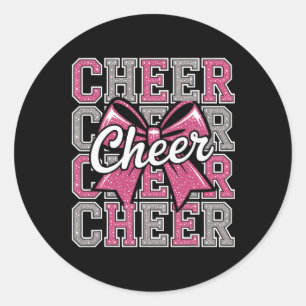 Adesivo Redondo Arco Coquete de Animadora de Torcida Cheerleading