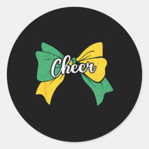 Adesivo Redondo Arco Coquete de Torcida Verde Amarelo Torcedora Ch