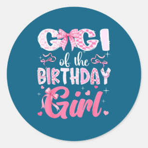 Adesivo Redondo Arco Coquete Rosa de Aniversário Gigi