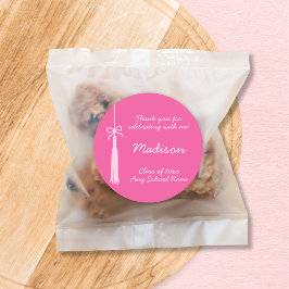 Adesivo Redondo Arco Coquette Formando Tassel Pink 2025 Graduação