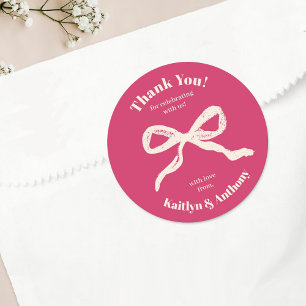 Adesivo Redondo Arco Coquette Retro Wedding