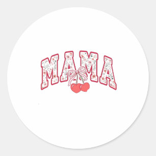 Adesivo Redondo Arco de coquete do Dia de as mães Mama est 2025