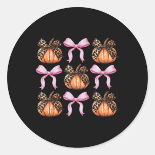 Adesivo Redondo Arco de Coquete Pumpkin Halloween Mulheres Esquele