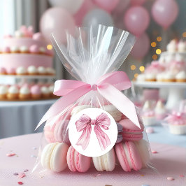 Adesivo Redondo Arco de coquete rosa-faísca 1rua