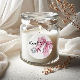 Adesivo Redondo Arco de coquete rosa-faísca 1rua