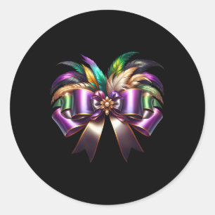 Adesivo Redondo Arco de Coquette do Mardi Gras New Orleans Arco M