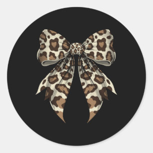 Adesivo Redondo Arco de Coquette Leopard Pattern Halloween Costume