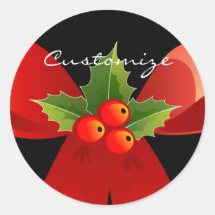 Adesivo Redondo Arco de Faixa Vermelha Holly Thunder_Cove