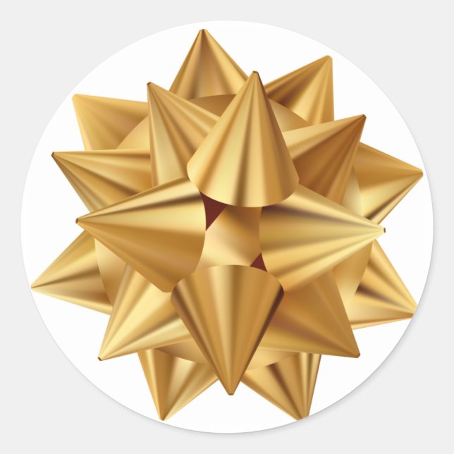 Adesivo Redondo Arco de Natal em ouro Christmas Xmas Férias  (Frente)