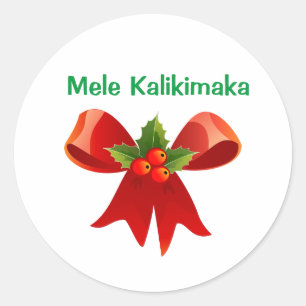 Adesivo Redondo Arco de Natal Mele Kalikimaka