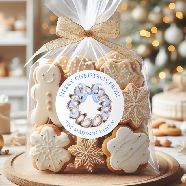 Adesivo Redondo Arco de ostra costeira de pré-disquete Endereço de (Criador carregado)