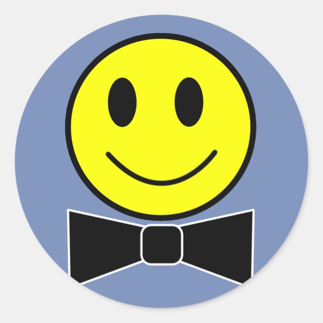 Adesivo Redondo Arco de rosto feliz (Frente)