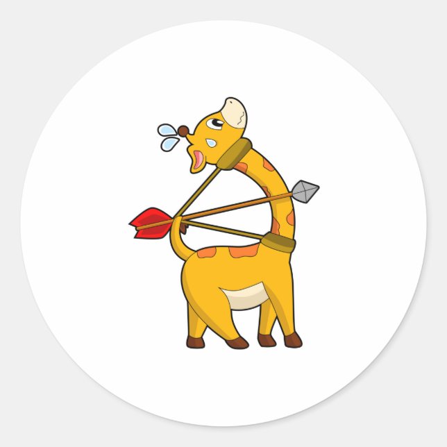 Adesivo Redondo Arco de Seta Giraffe Archer (Frente)