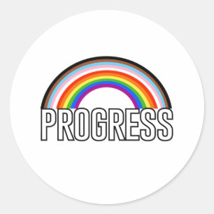 Adesivo Redondo Arco do Orgulho de Progresso